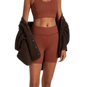 NWT Outdoor Voices Move Free 6” Bike Shorts Saddle Brown Size XXS